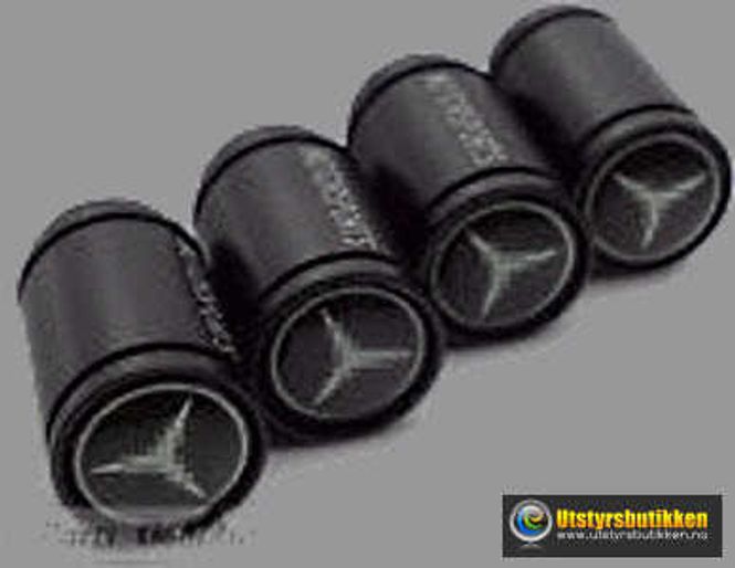 Hovedbilde Ventilhetter Mercedes - 4 pk runde sort