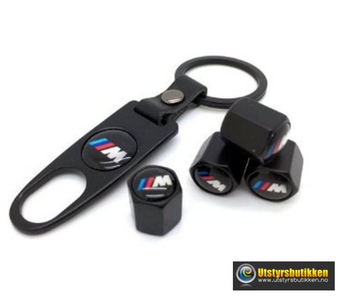 Hovedbilde Ventilhetter BMW M-Teknikk - 4 pk med nøkkel sort