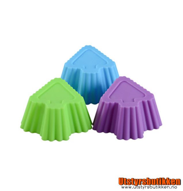 Hovedbilde Muffinsformer i silikon  6 stk spar