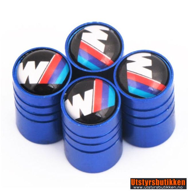 Hovedbilde Ventilhetter BMW M-Teknikk - 4 pk rund blå