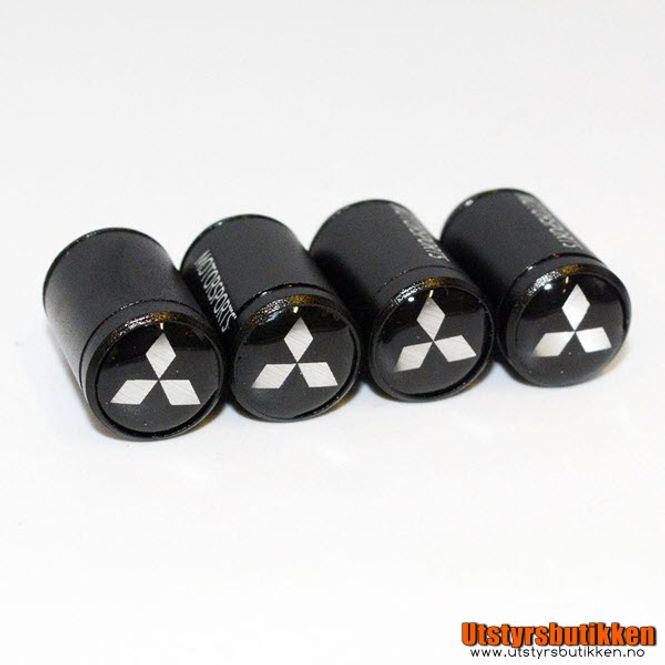 Hovedbilde Ventilhetter Mitsubishi - 4 pk rund sort
