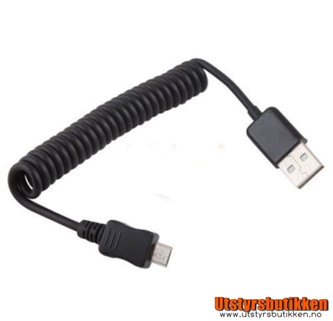 Hovedbilde USB til Micro USB Spiralkabel