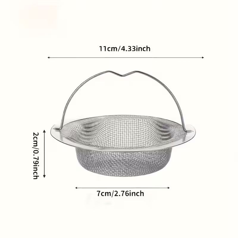 Vaskfilter med håndtak i rustfritt stål